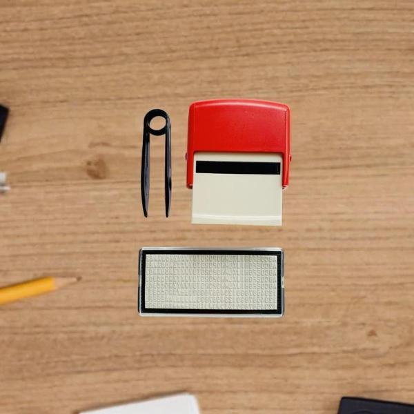スロットフリップバックインクスタンプインキングスタンプDIYカスタムステーションミニ番号レターDIYスタンプセット親のための印刷スタンプ , 赤, 1
