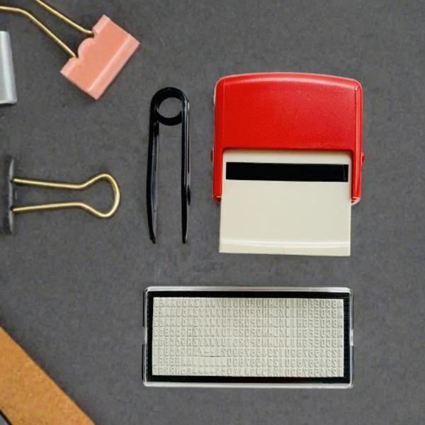 スロットフリップバックインクスタンプインキングスタンプDIYカスタムステーションミニ番号レターDIYスタンプセット親のための印刷スタンプ , 赤, 1