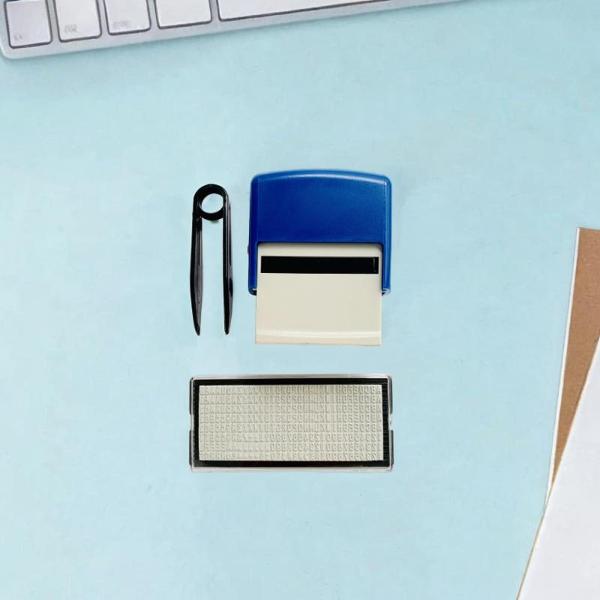 スロットフリップバックインクスタンプインキングスタンプDIYカスタムステーションミニ番号レターDIYスタンプセット親のための印刷スタンプ , 青, 1