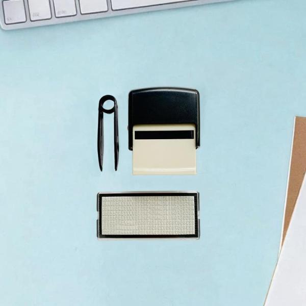 スロットフリップバックインクスタンプインキングスタンプDIYカスタムステーションミニ番号レターDIYスタンプセット親のための印刷スタンプ , 黒, 1