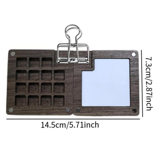 ポケットアーティスト 水彩絵の具 旅行用セット コンパクト 水彩絵の具セット パレットボックス ブラックウォルナット 15穴