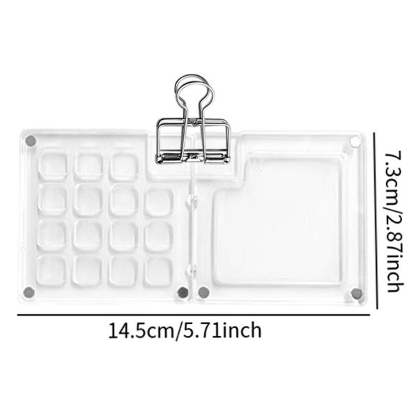 ポケットアーティスト 水彩画 旅行用セット コンパクト 水彩絵の具セット パレットボックス クリア 15穴