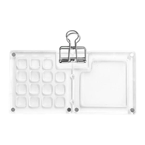 ポケットアーティスト 水彩画 旅行用セット コンパクト 水彩絵の具セット パレットボックス クリア 15穴