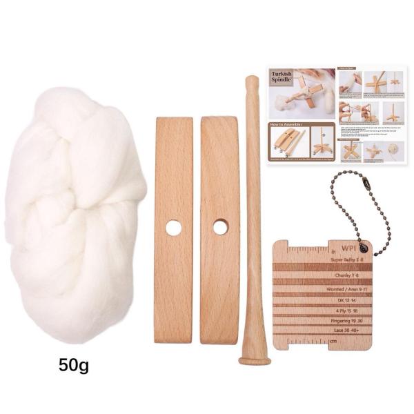 トルコ式ドロップスピンドル測定定規 木製職人用手動ツール プロフェッショナル 頑丈 取り外し可能 手紡ぎ編み用