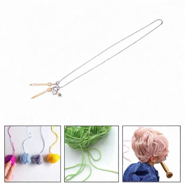 ミニかぎ針 ラムマークバックル 収納簡単 ポケットサイズ カバー付き 多用途 ポータブル チックビーク 2個 糸 DIY 裁縫用