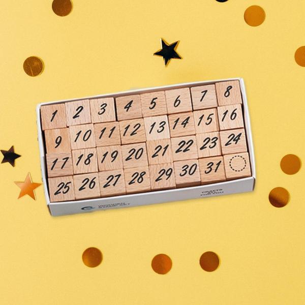 木製スタンプ1箱 木製ゴムスタンプ 描画装飾 アートクラフト 数字用