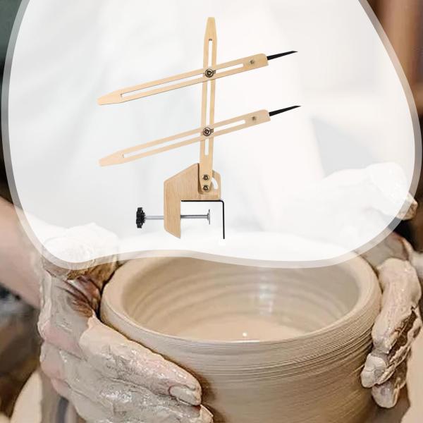 陶芸用ろくろゲージ クリップ式 陶芸用ろくろ棒 クランプで簡単に取り付け可能 粘土ツール 瓶 アートセンター カップ