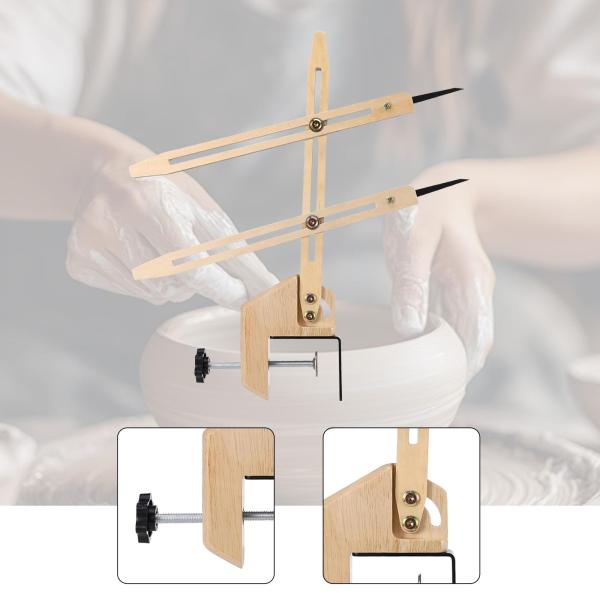 陶芸用ろくろゲージ クリップ式 陶芸用ろくろ棒 クランプで簡単に取り付け可能 粘土ツール 瓶 アートセンター カップ