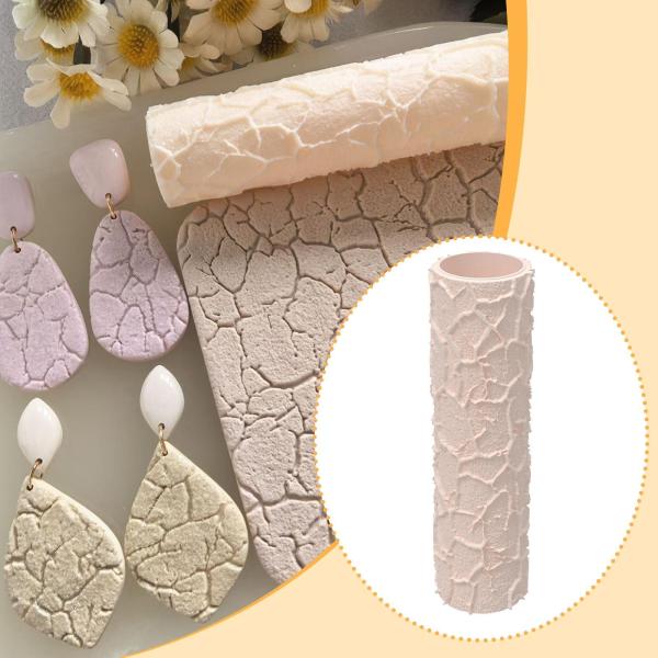 テクスチャローラー粘土クラフトツールポータブル彫刻とモデル作成アクセサリー多目的2x8cmシームレスパターン