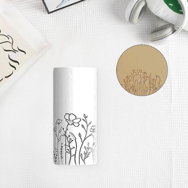 フラワークレイテクスチャローラー ポータブルモダンクレイ成形ツール アートクラフトスタイルD