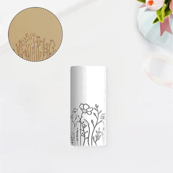 フラワークレイテクスチャローラー ポータブルモダンクレイ成形ツール アートクラフトスタイルD