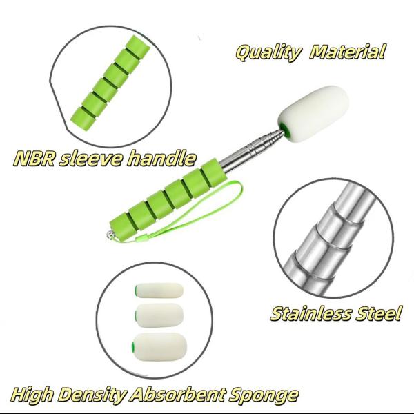 伸縮式スポンジスティックアーティスト陶器成形ツール彫刻初心者用S