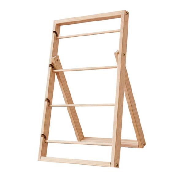 木製リボンオーガナイザー リボンラックディスペンサー 多目的ディスプレイ棚 収納ラック 作り用品用テープオーガナイザー