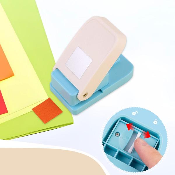 タブパンチギフト 紙パンチ 自作インデックスラベル カード作り メモ帳 スクエア