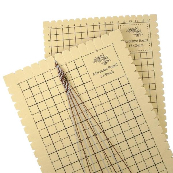 マクラメボードとピンキット、コード用グリッド付き、マクラメツールと用品、6x9インチ