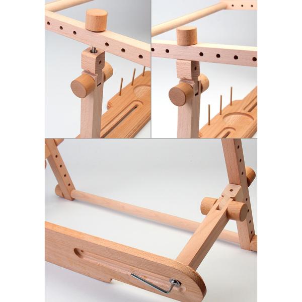 回転調節可能な木製刺繍スタンド、多目的デスクトップ針仕事フレーム、クロスステッチフレームスタンドポータブル