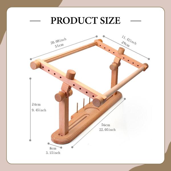 回転調節可能な木製刺繍スタンド、多目的デスクトップ針仕事フレーム、クロスステッチフレームスタンドポータブル