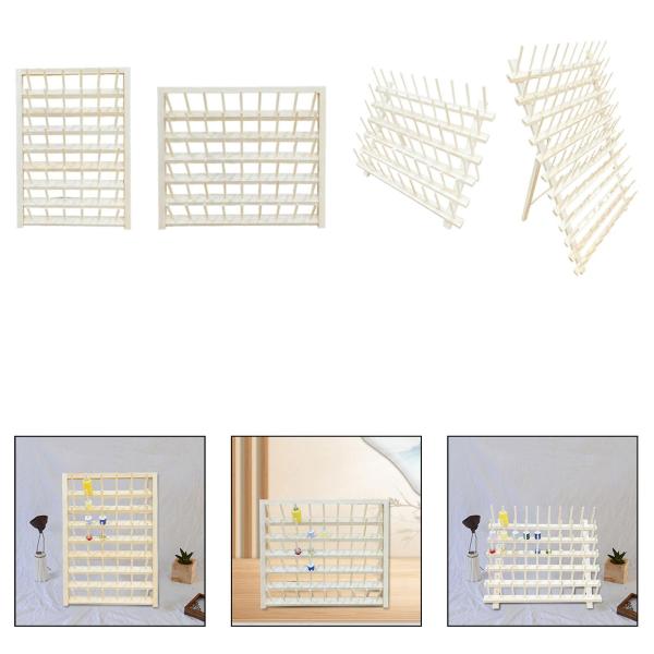 糸ホルダー 省スペース 多用途 編み物用 壁掛け飾り 木製 48フック