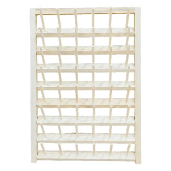 糸ホルダー 省スペース 多用途 編み物用 壁掛け飾り 木製 48フック