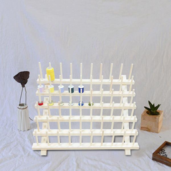 糸ホルダー 省スペース 多用途 編み物用 壁掛け飾り 木製 60フック