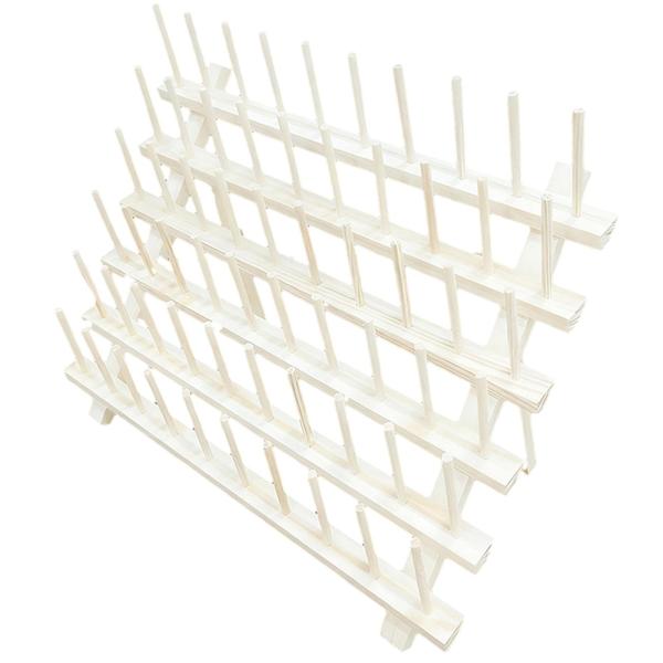 糸ホルダー 省スペース 多用途 編み物用 壁掛け飾り 木製 60フック