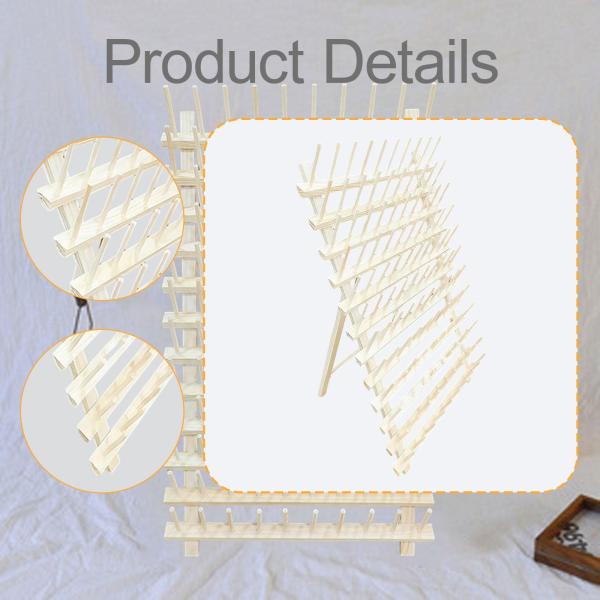 糸ホルダー 省スペース 多用途 編み物用 壁掛け飾り 木製 120フック