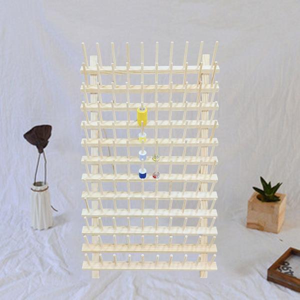 糸ホルダー 省スペース 多用途 編み物用 壁掛け飾り 木製 120フック