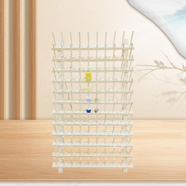 糸ホルダー 省スペース 多用途 編み物用 壁掛け飾り 木製 120フック