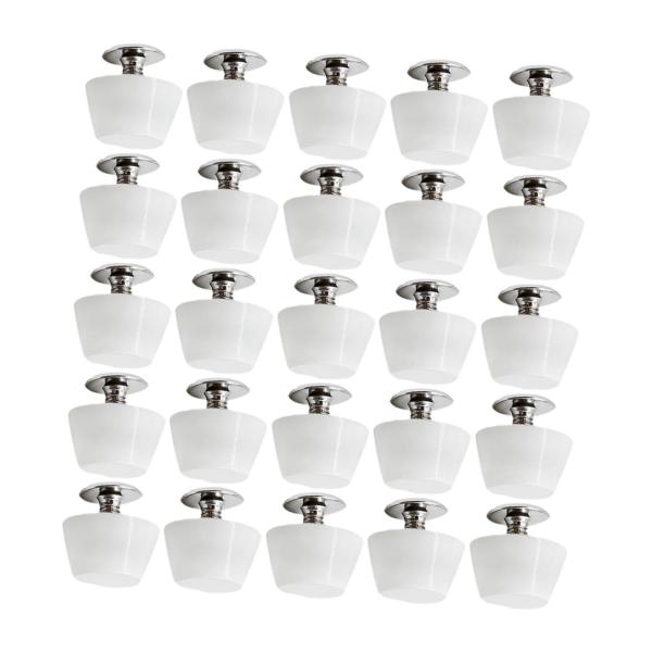 25個入り 合金製 ネイルヘッドリベット 軽量 荷物 DIY レザーハンドバッグ用 ホワイト