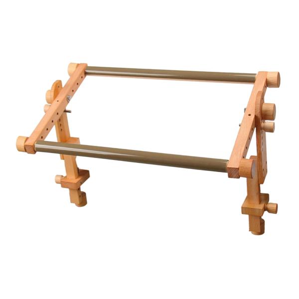 調節可能な刺繍枠 クロスステッチ枠 回転式 デスククリップ付き 多機能 木製 針仕事スタンド DIY キルティング用