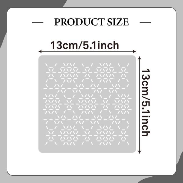 9ピースのステンシルセット：幾何学模様のクリエイティブDIYテンプレート