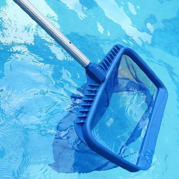 プールリーフスキマーレーキネット温水浴槽スイミングスパクリーニングはメッシュを深く残します