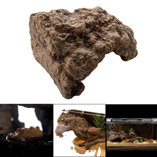 中くらい 爬虫類の隠れ家洞窟 樹脂製爬虫類皮洞窟爬虫類ハウス装飾