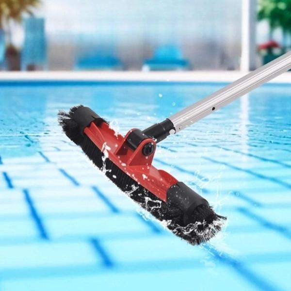 スイミングプールクリーニングブラシ タイルブラシ 取り外し可能なハンドルクリーナーブラシ 多機能 SPA バスルーム インフレータブルプールフロア用