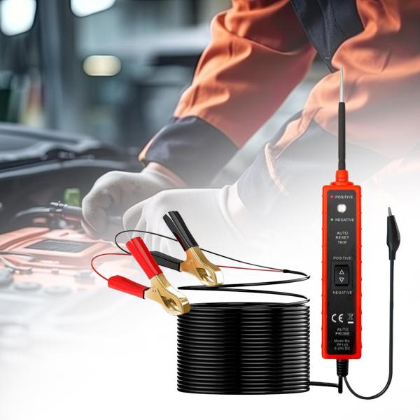 車用回路テスター 自動電気テスターキット 極性識別 バイスクリップ付き 12V 24V 電気システムツール