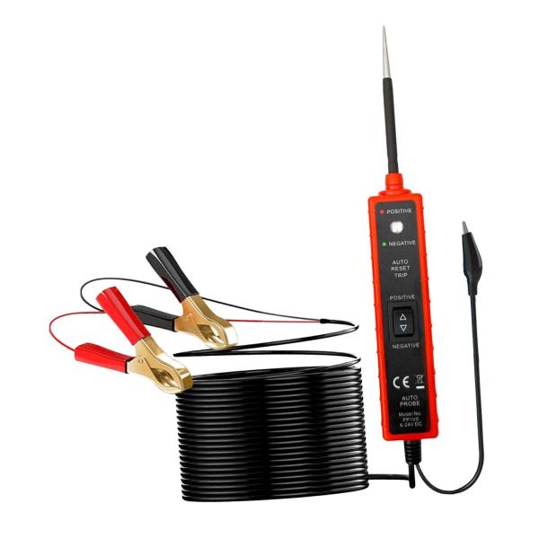 車用回路テスター 自動電気テスターキット 極性識別 バイスクリップ付き 12V 24V 電気システムツール