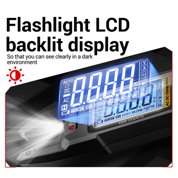 デジタルマルチメーター クランプ式電気マルチメーター PN129 LCDディスプレイ 非接触DC電圧電流マルチメーター ヒューズ車両用