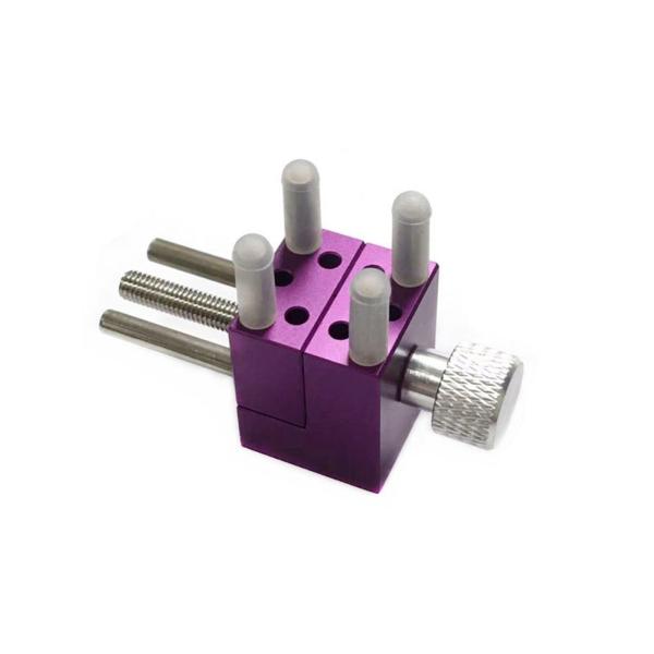 ミニテーブルバイス 実用的 アルミニウム合金 模型フィギュア用小型ベンチクランプ パープル