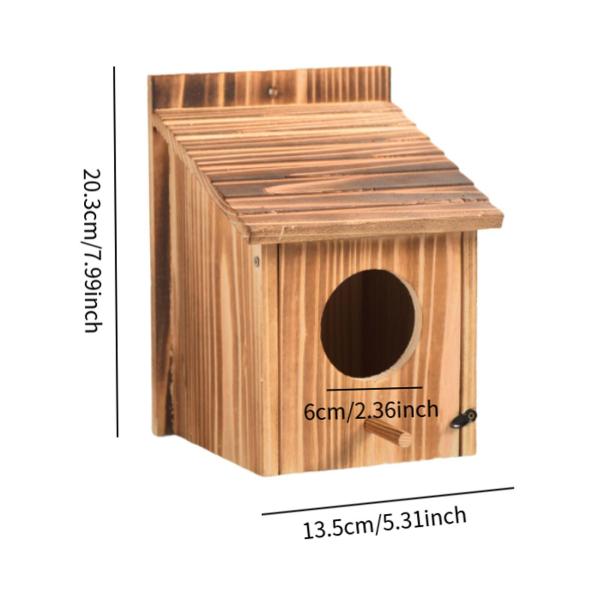 屋外用バードハウス 鳥の巣 ブルーバードハウス ペット用品 木製バードボックス 吊り下げ巣箱 バードウォッチング用 小鳥用