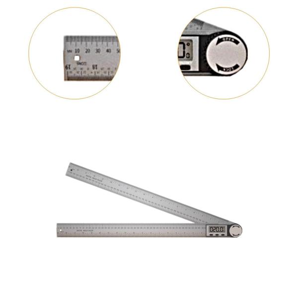 デジタル角度ファインダー分度器デジタル角度ファインダーゲージ高精度 3V 500 ミリメートルスケール