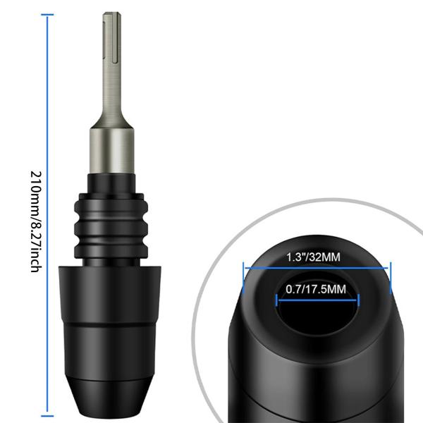 SDSプラスからSDSマックスコンバーターラウンドシャンクアダプターコンバーター電動工具インパクトビットコネクタ電動ドリルマシン用
