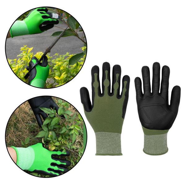 ガーデングローブ レディース メンズ 保護作業用手袋 除草 掘削 大工仕事用 ダークグリーン