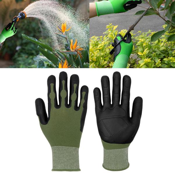 ガーデングローブ レディース メンズ 保護作業用手袋 除草 掘削 大工仕事用 ダークグリーン