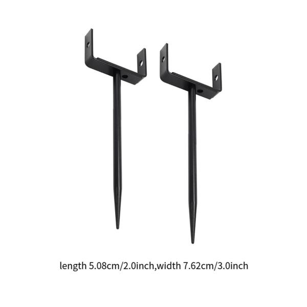 2x 縦樋ブラケット 鉄製 簡単取り付け 交換用 安定した効率的な排水 高耐久 ブラック 庭 産業用
