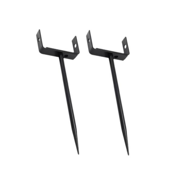 2x 縦樋ブラケット 鉄製 簡単取り付け 交換用 安定した効率的な排水 高耐久 ブラック 庭 産業用