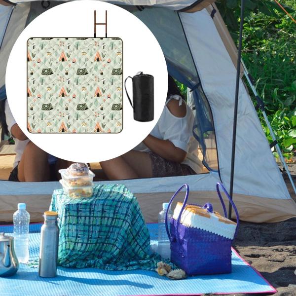 ピクニックブランケット 砂に強い キュート 78.74インチ x 78.74インチ 屋内 ファミリー ハイキング キャンプ テント用