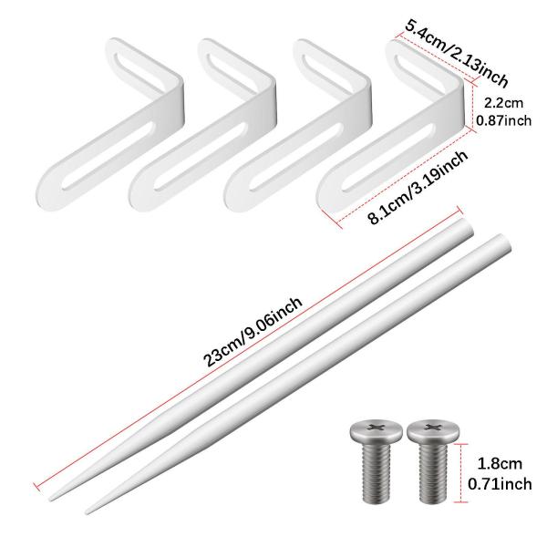 2個入り 縦樋ブラケット 工業用 高耐久 シンプルインサート 調整可能 サイズ ホワイト