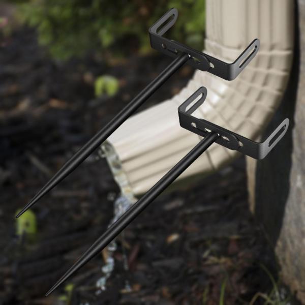 2個入り 縦樋ブラケット 工業用 高耐久 シンプルインサート 調整可能 サイズ ブラック