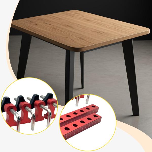 キャビネット製作用木工直角クランプ 頑丈で多用途なアルミ製 6個