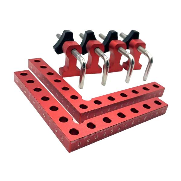 キャビネット製作用木工直角クランプ 頑丈で多用途なアルミ製 6個